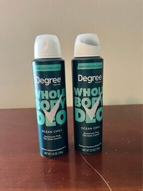 Degree for Men Whole Body Deo Ocean Chill Spray, 2 Pack Aluminum Free